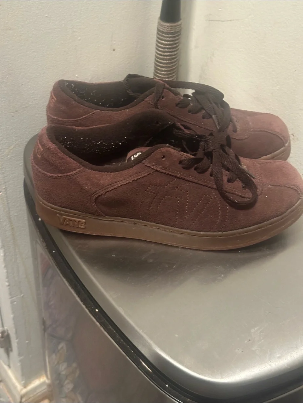 Vans Brown Suede Low-Top Sneakers